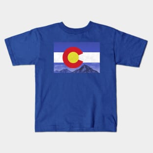 vintage colorado flag Kids T-Shirt